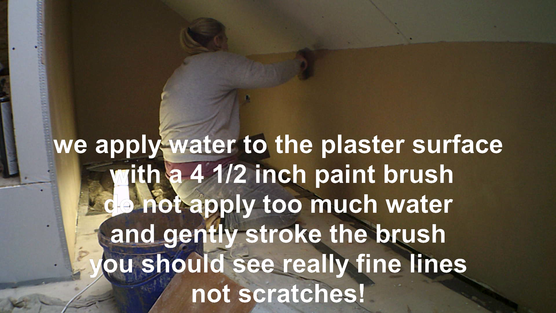 trowling up plaster
