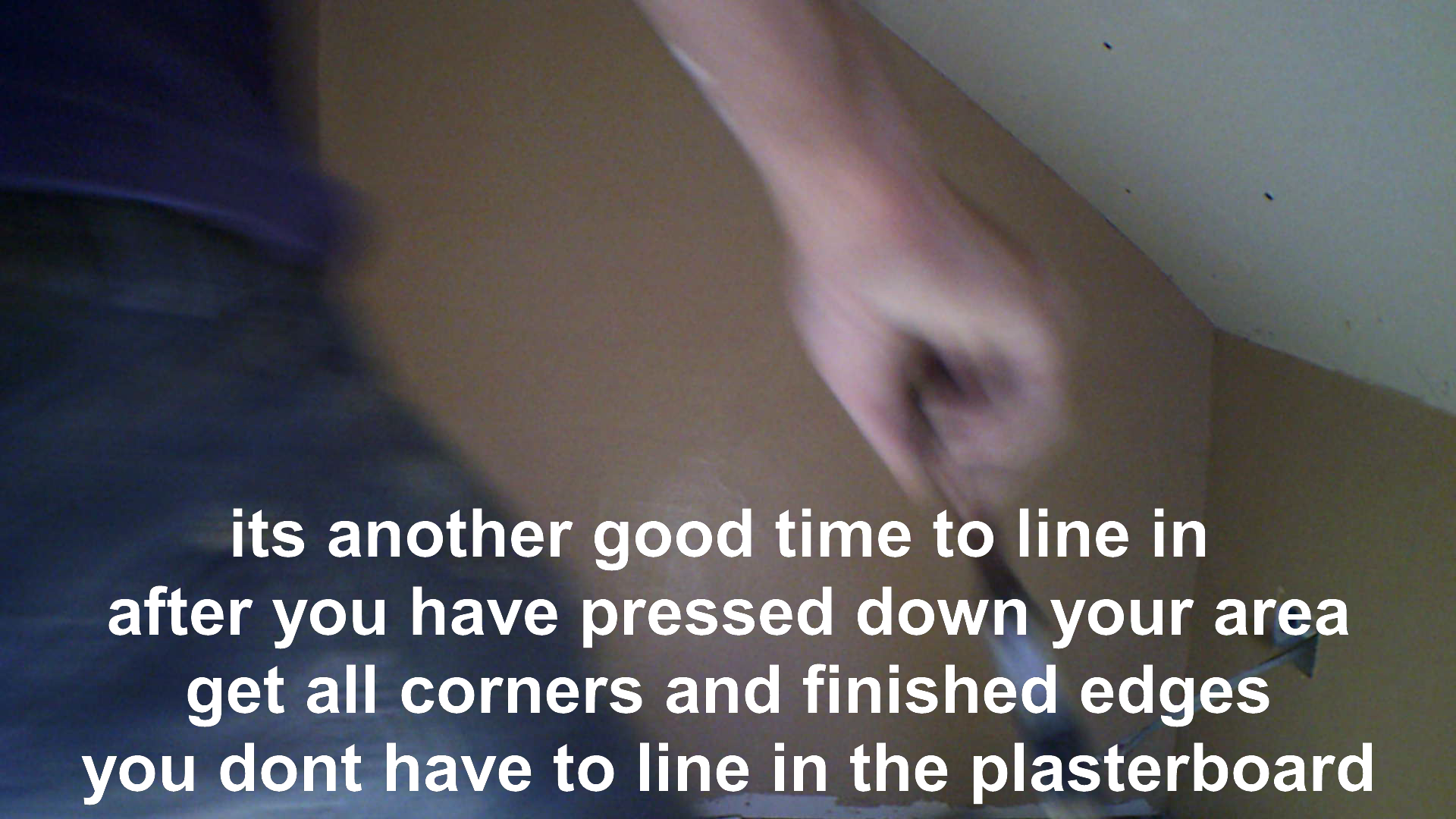 lining in plaster