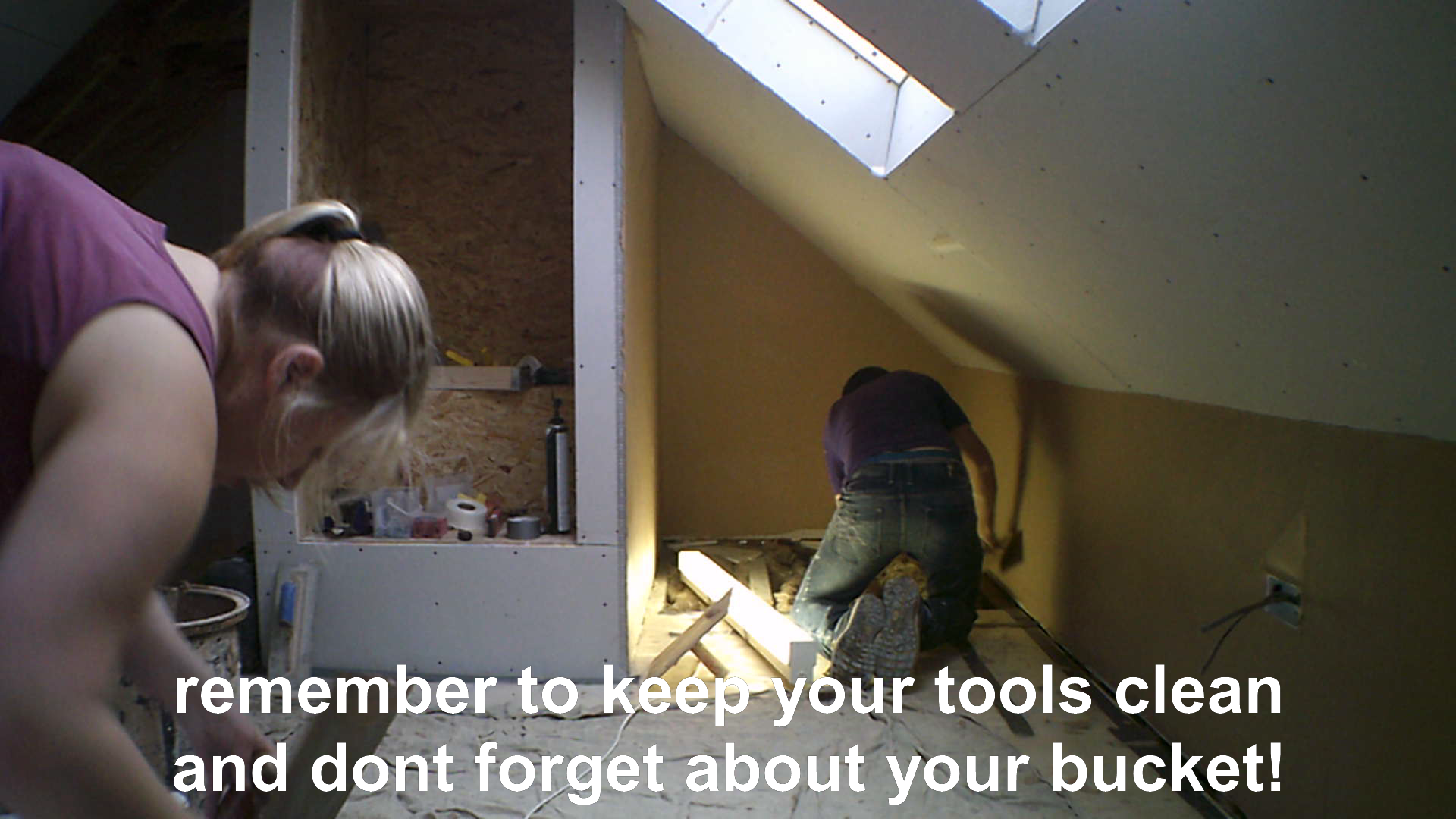 always clean plastering tools