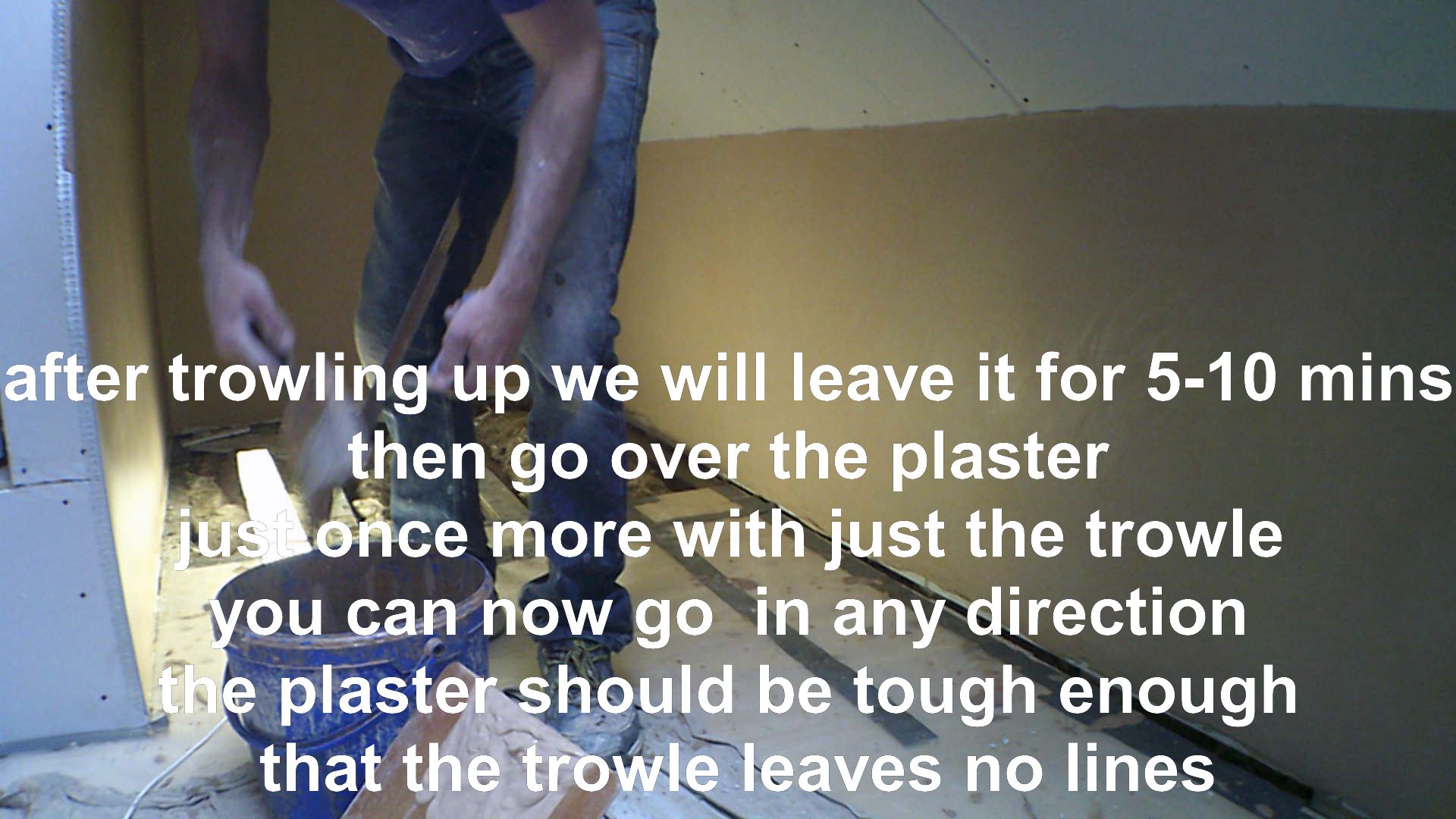 lining up plaster