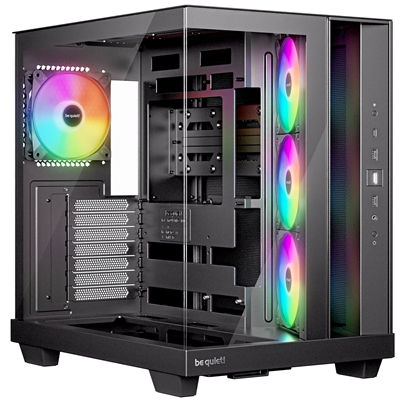 be quiet! Light Base 500 LX BGW85 Mid-Tower Case, Tempered Glass, 4 x ARGB Li...