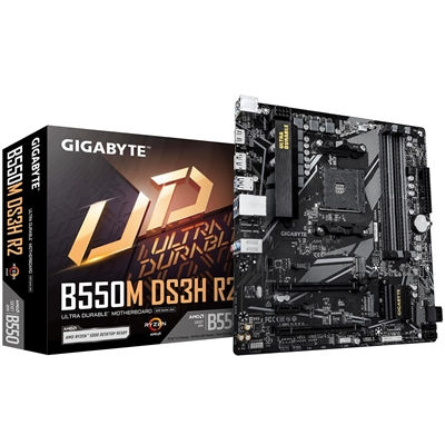 Gigabyte B550M DS3H R2 AMD AM4 Socket Motherboard, Micro-ATX, 4x DDR4 Slots, ...