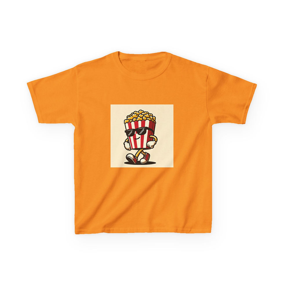 Thumbnail: Retro Popcorn Vibes Youth Heavy Cotton™ Tee