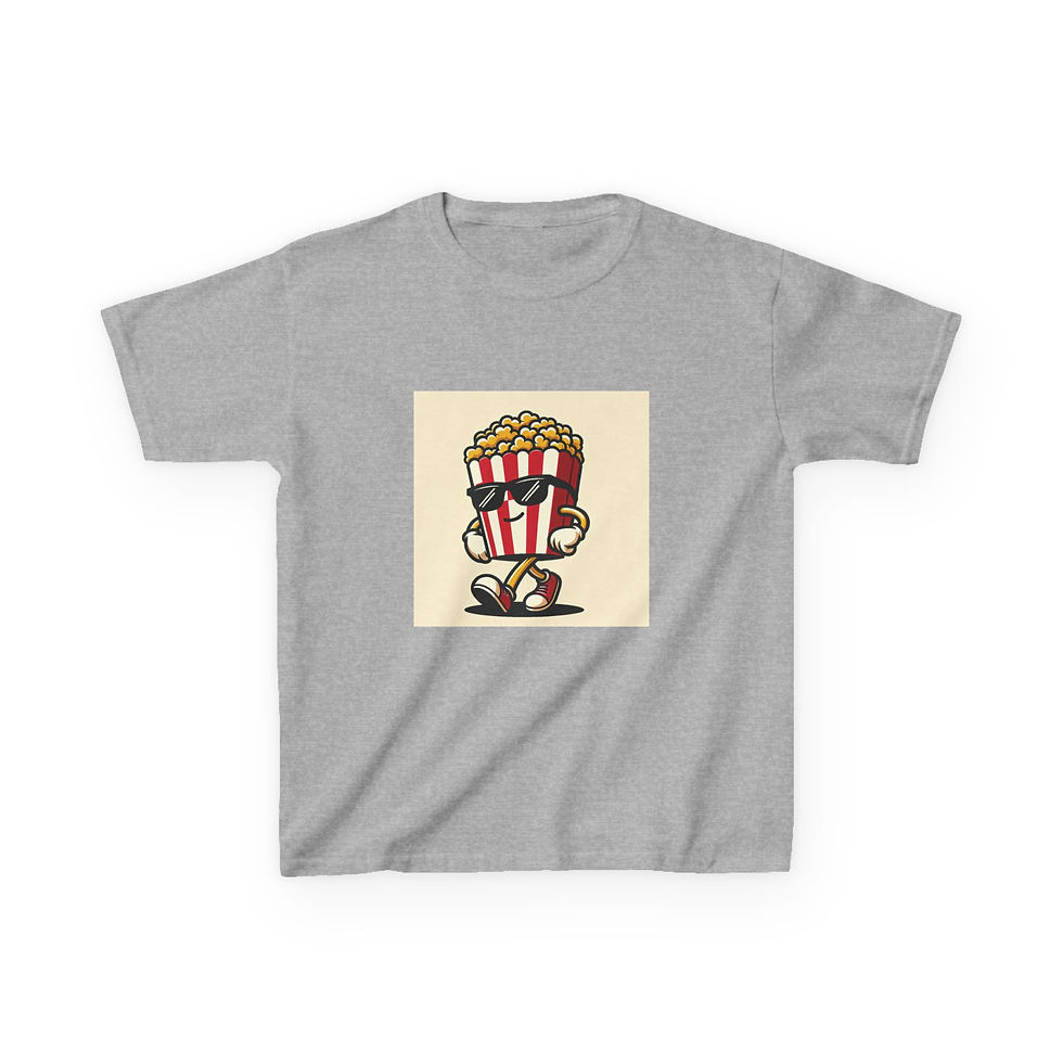 Thumbnail: Retro Popcorn Vibes Youth Heavy Cotton™ Tee