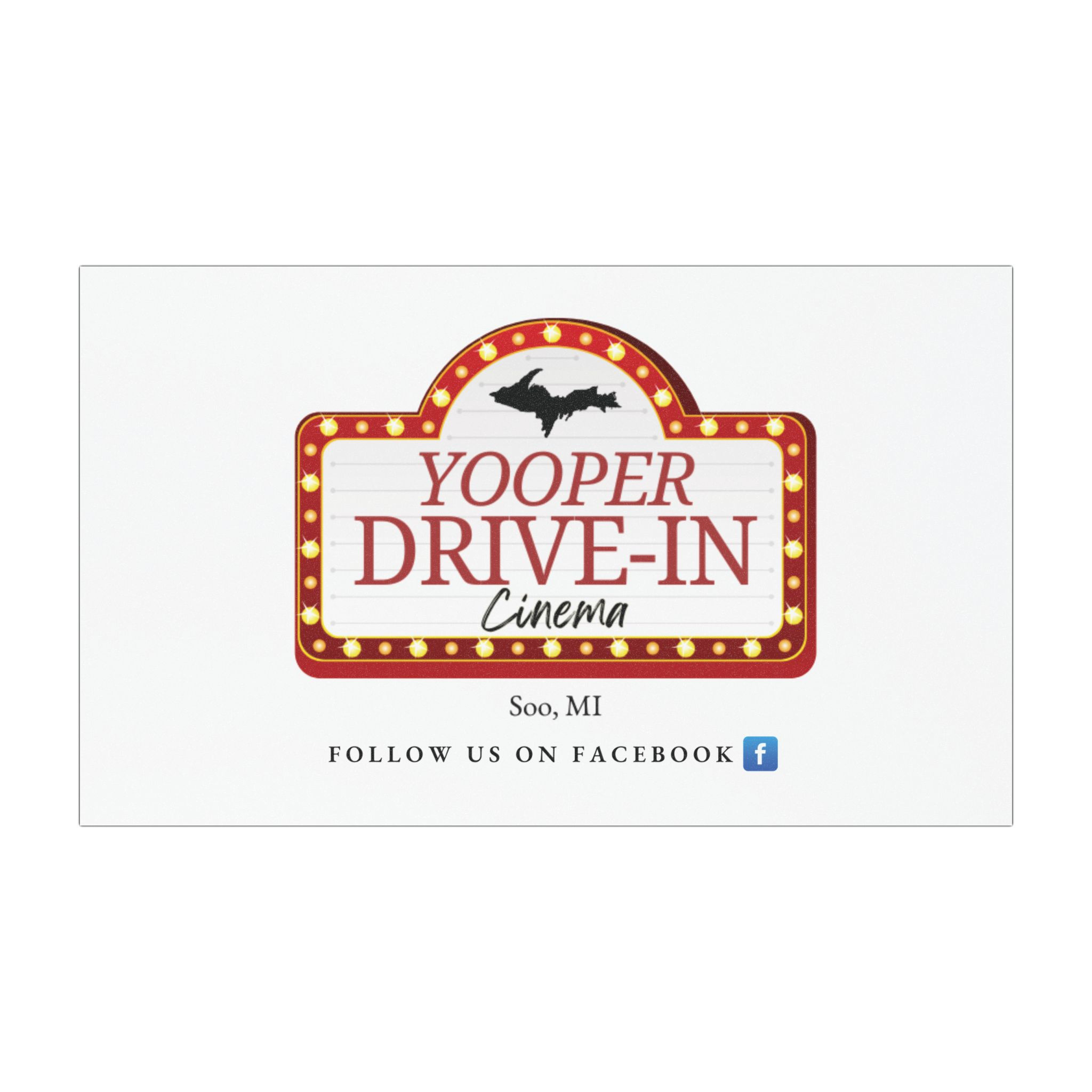 Yooper Drive-In Cinema Car Magnet – Fun Vinyl Decal for Movie Lovers