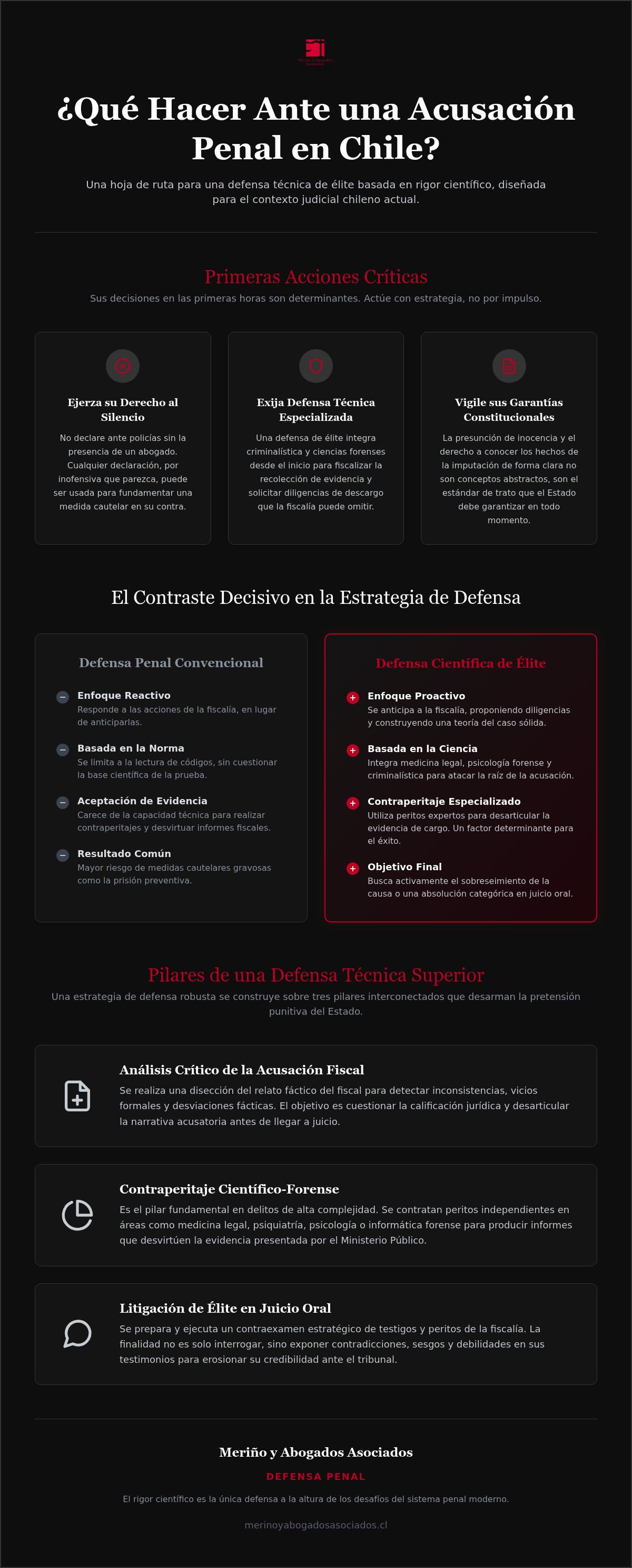 Qué hacer ante una acusación penal