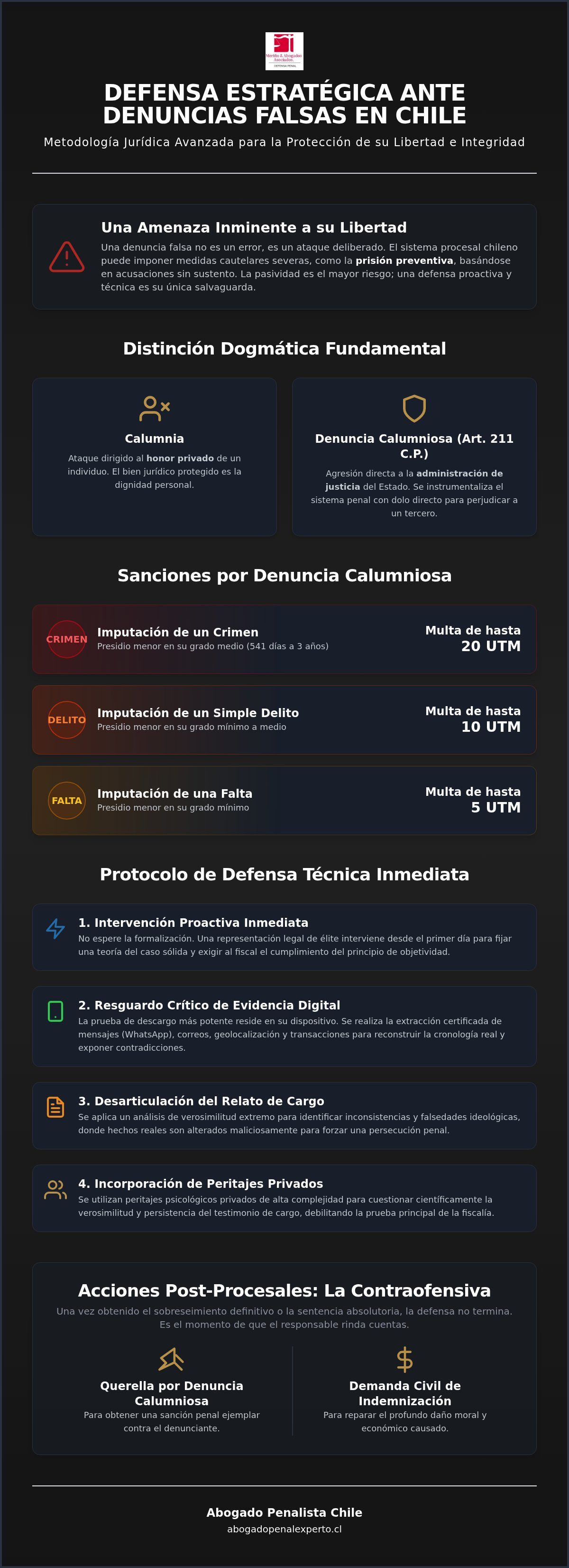 Cómo defenderse de una denuncia falsa Chile