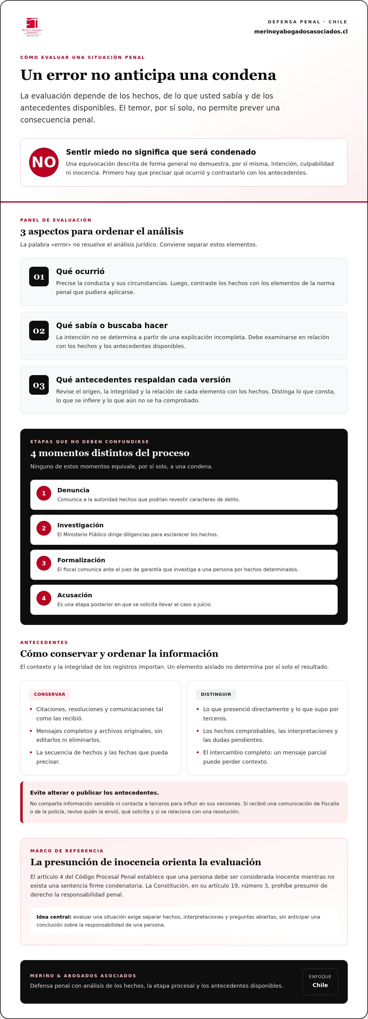 Miedo a ir a la cárcel por un error