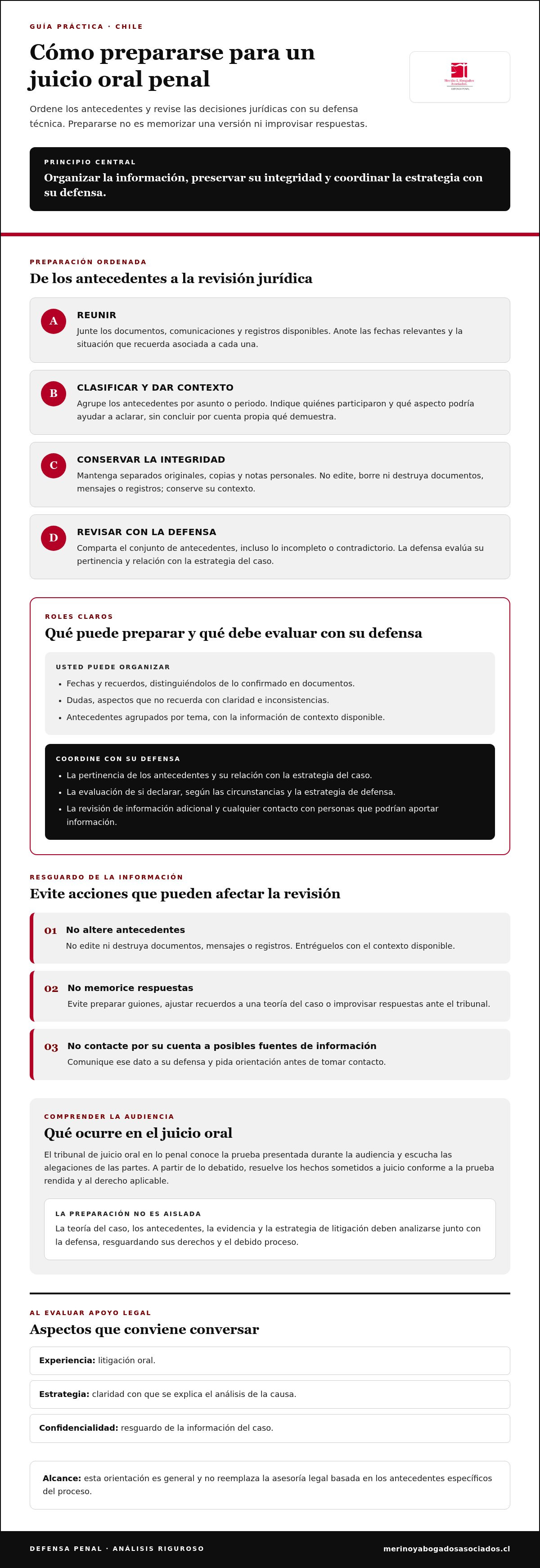 Cómo prepararse para un juicio oral penal 2026