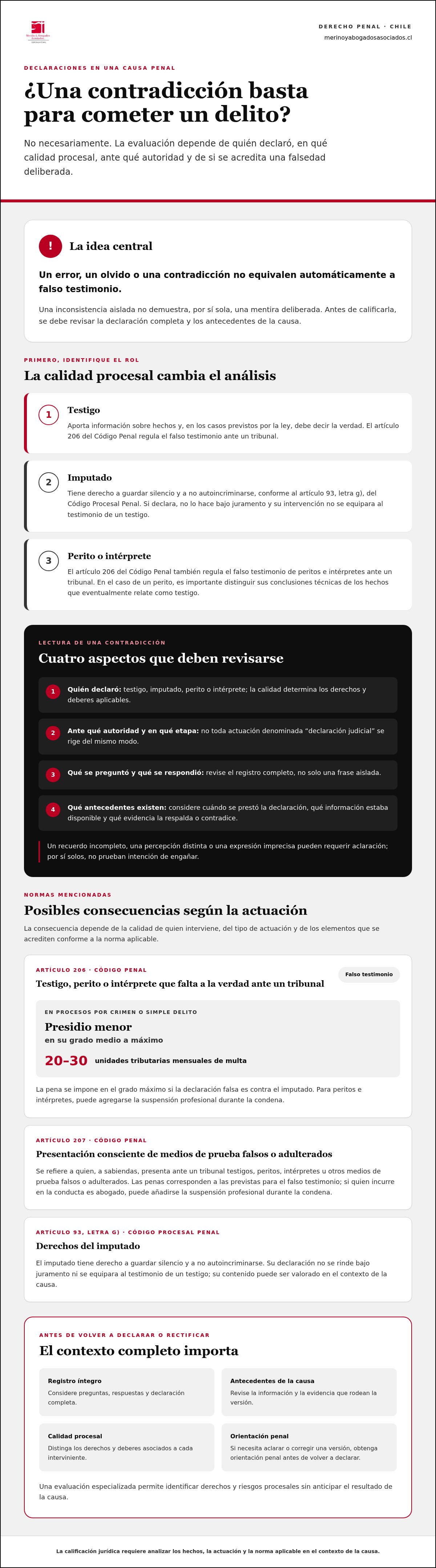 Consecuencias de mentir en una declaración judicial