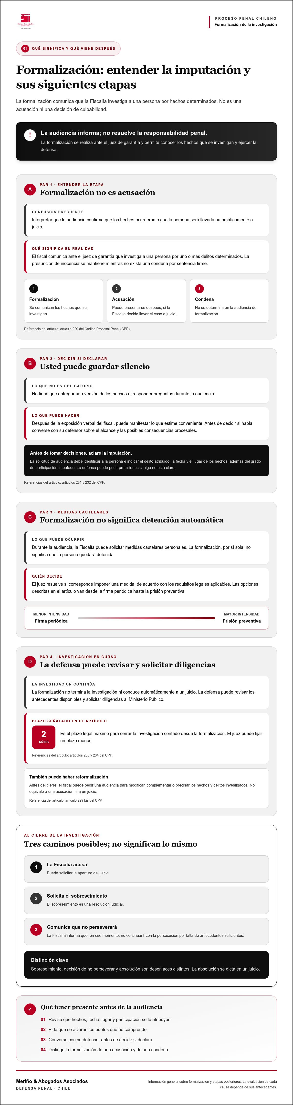 Abogado formalización de la investigación chile
