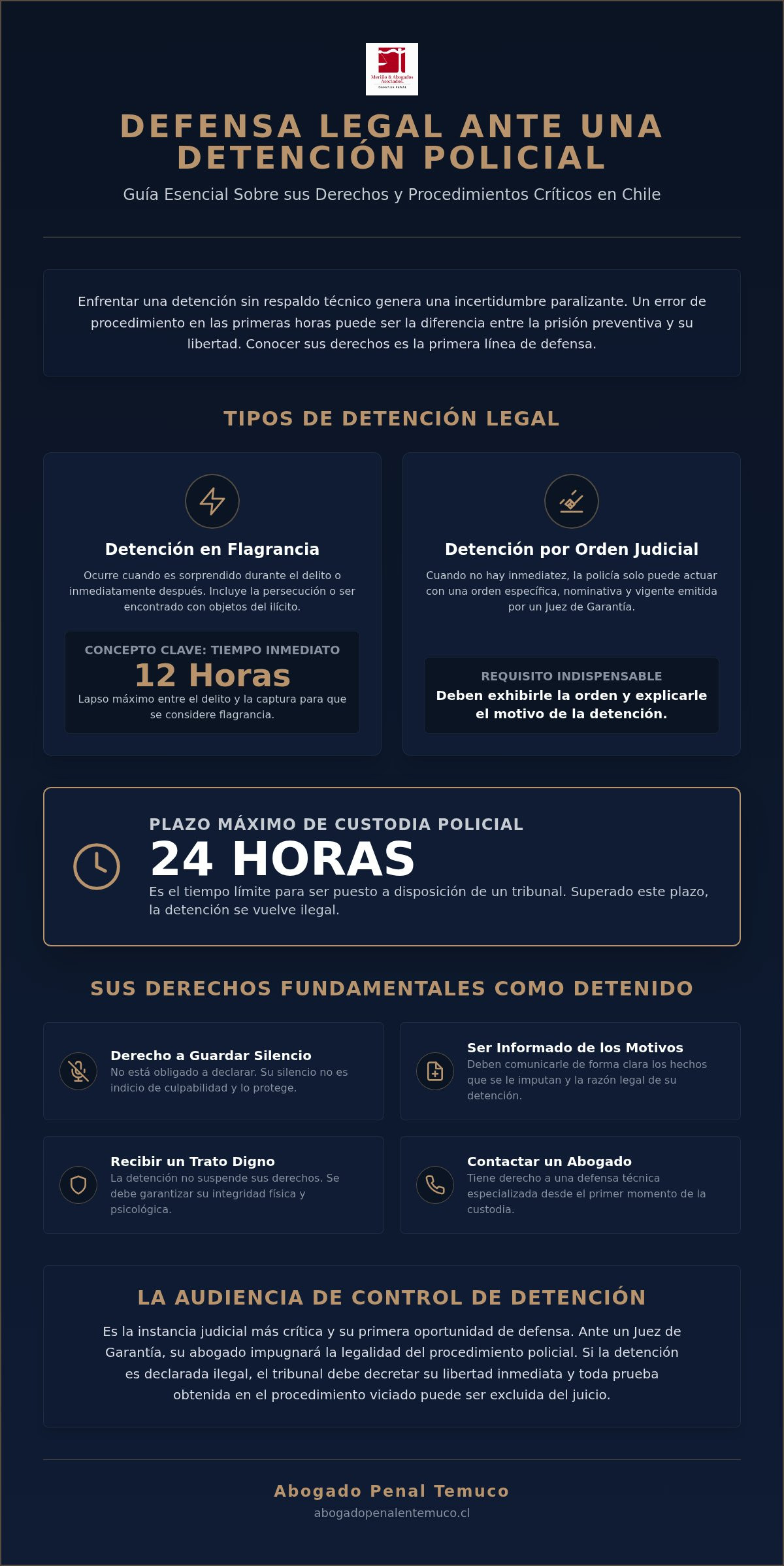 Defensa legal detencion carabineros