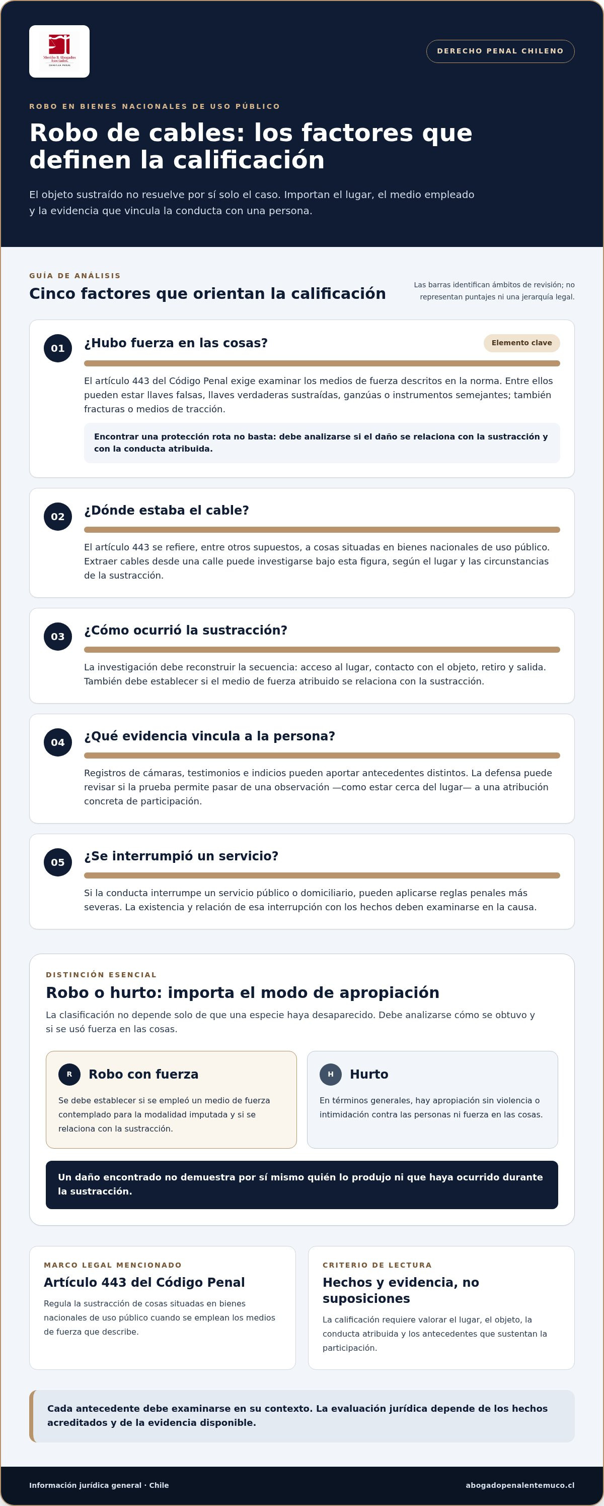 Defensa por robo en bienes nacionales de uso publico