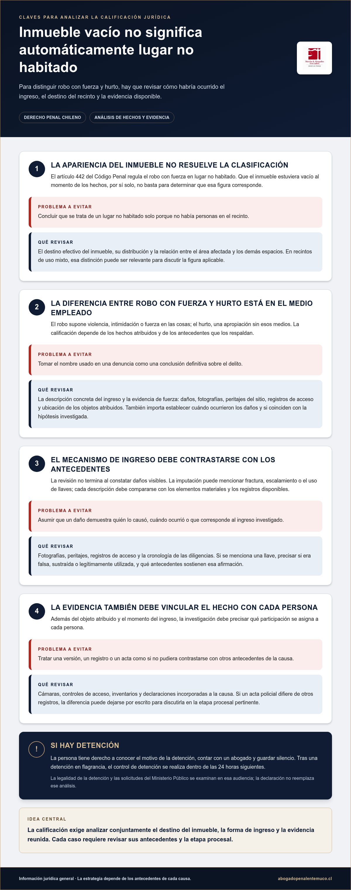 Abogado por robo en lugar no habitado chile