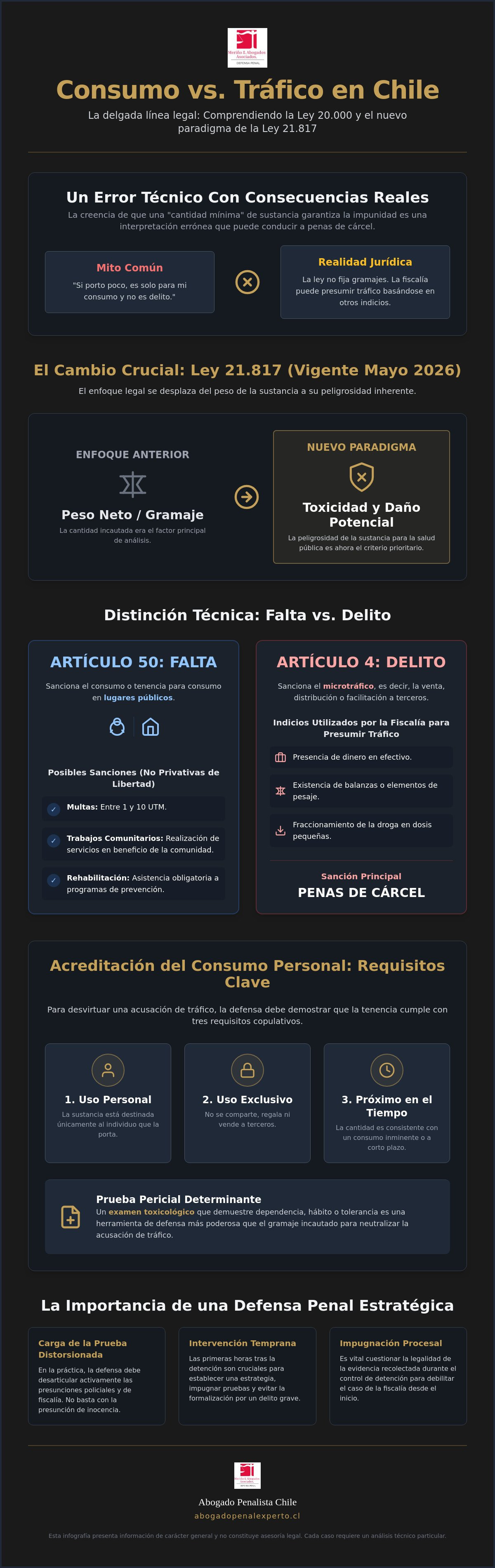Diferencia entre consumo y tráfico chile