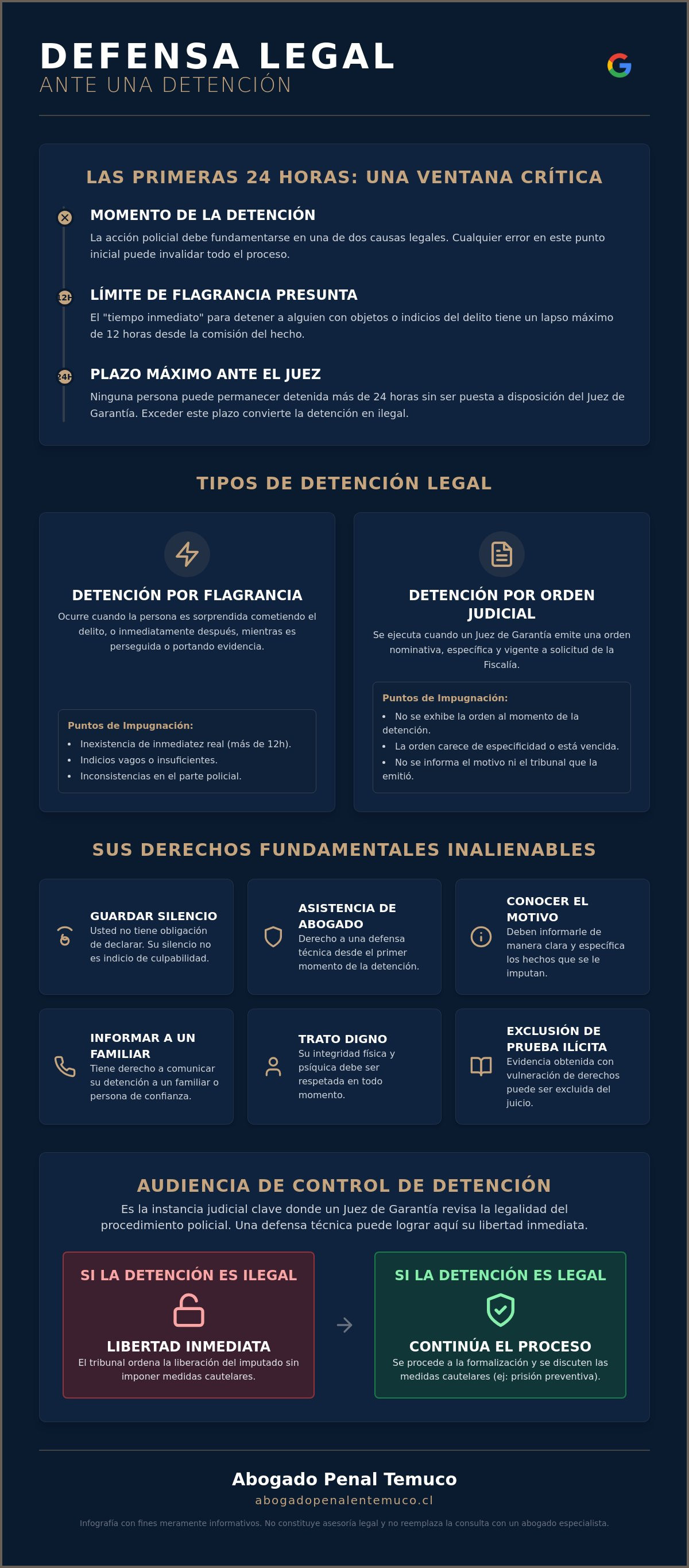 Defensa legal detencion carabineros