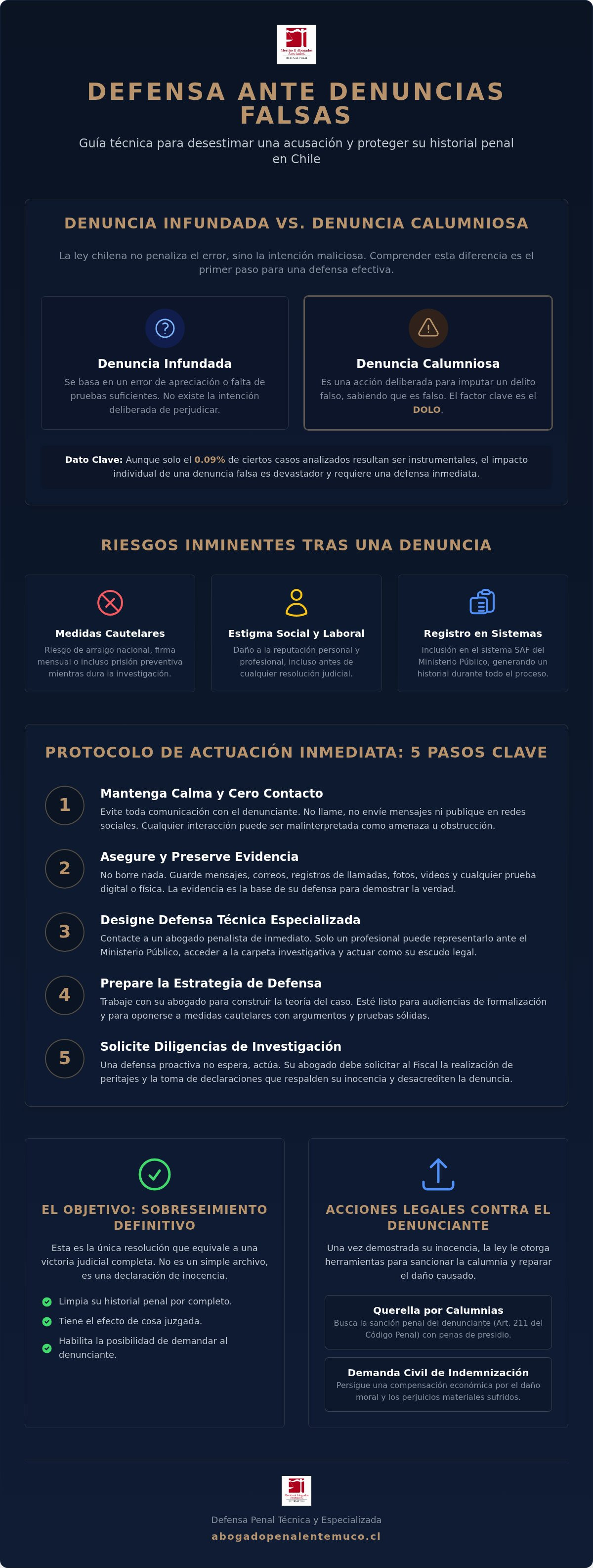 Defensa contra denuncias falsas