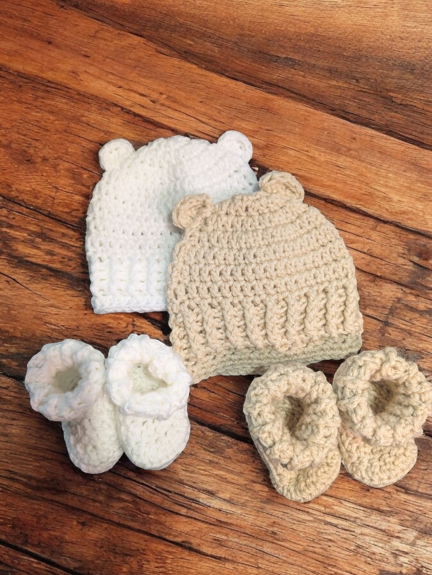 Baby Bear Hat and Bootie Bundle