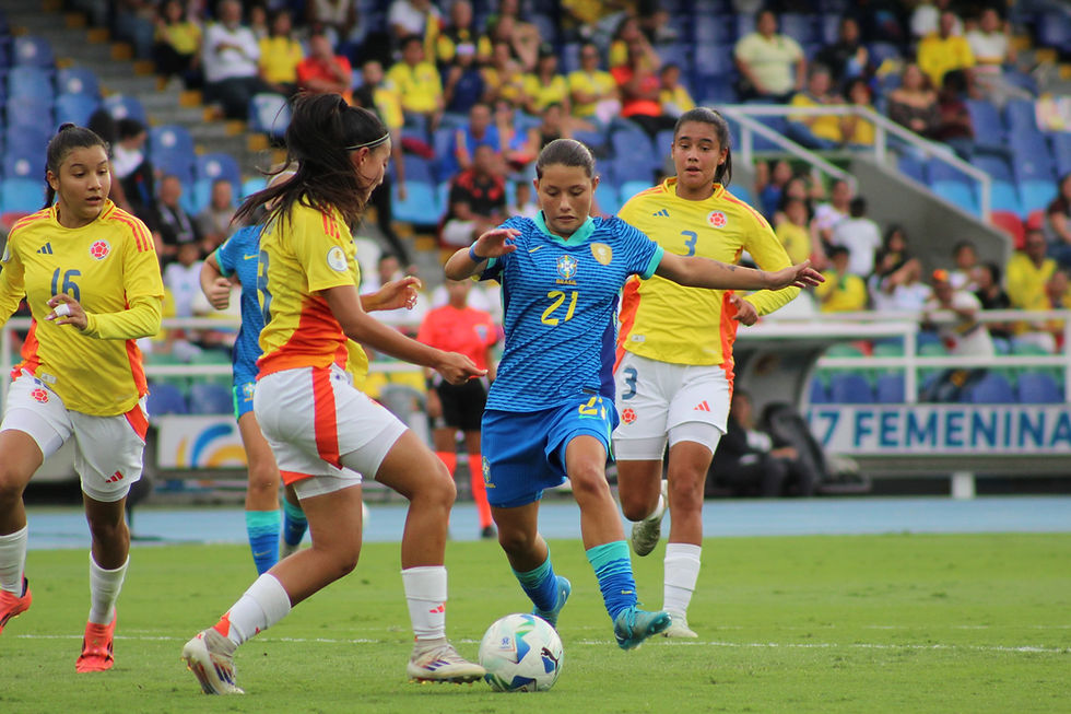 La delantera brasileña Evelin fue una de las jugadoras que demostró en la Conmebol Sub 17 Femenina que tiene un futuro prometedor. Foto: Lorena Montaño