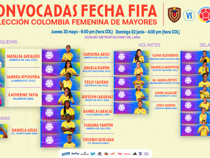Estas son las convocadas contra Venezuela