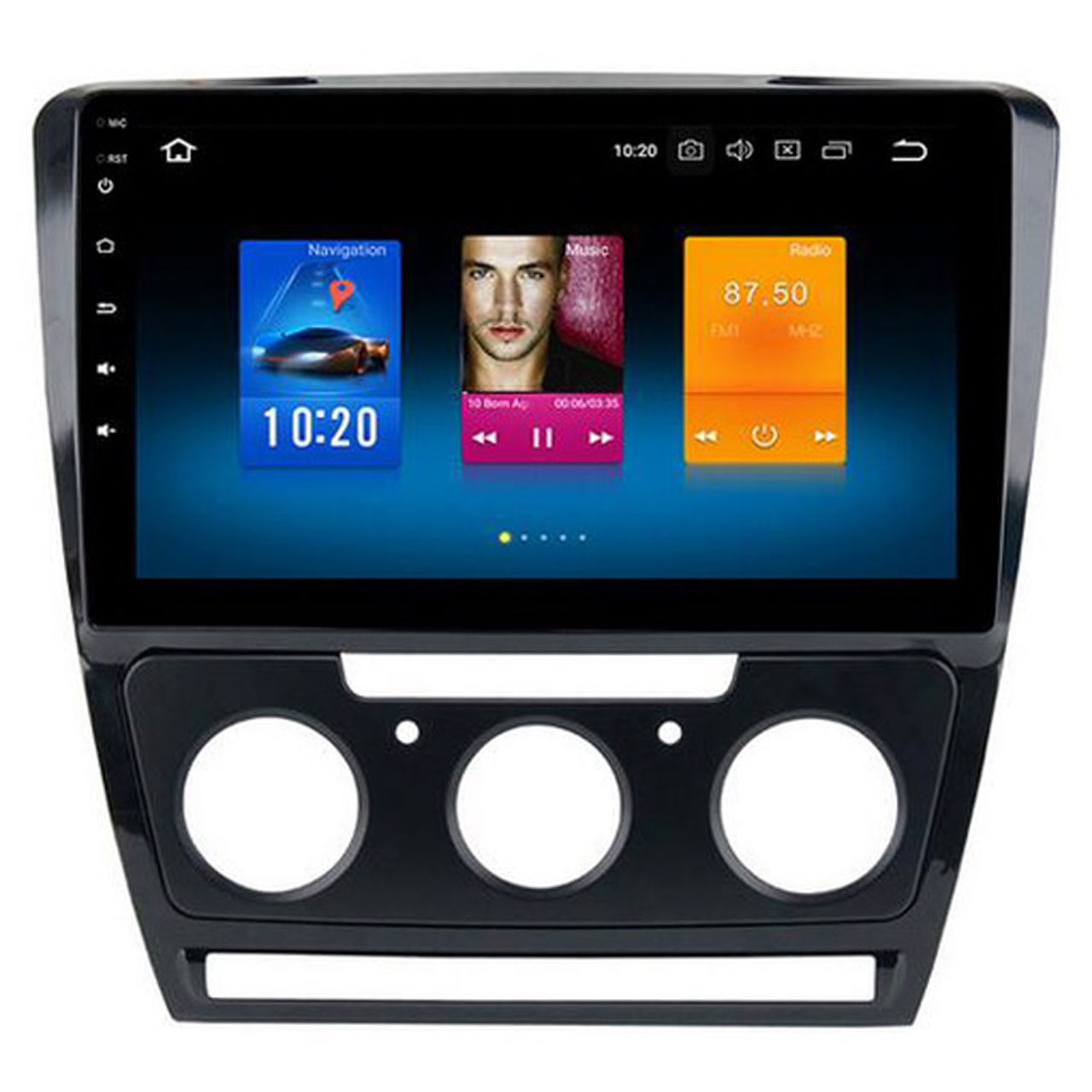 10.2 '' Android GPS Navigation System for Skoda Octavia 2007-2013