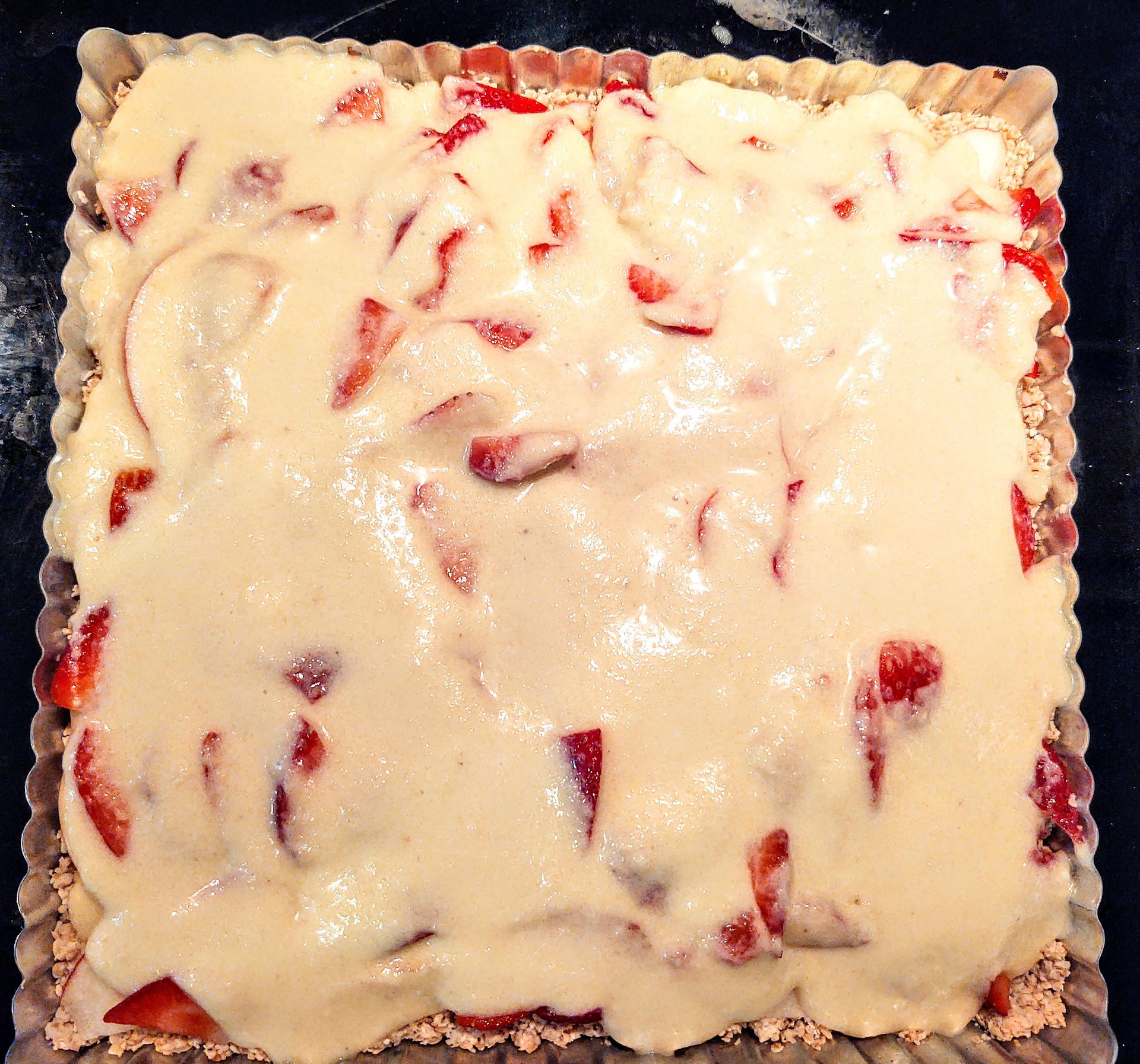 Apple Strawberry Frangipane Tart, Gluten Free & Dairy Free