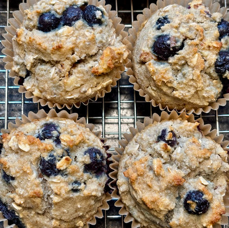 Rice and Almond Flour Blueberry Muffins