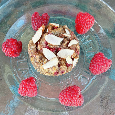 Vegan Raspberry Almond Muffins