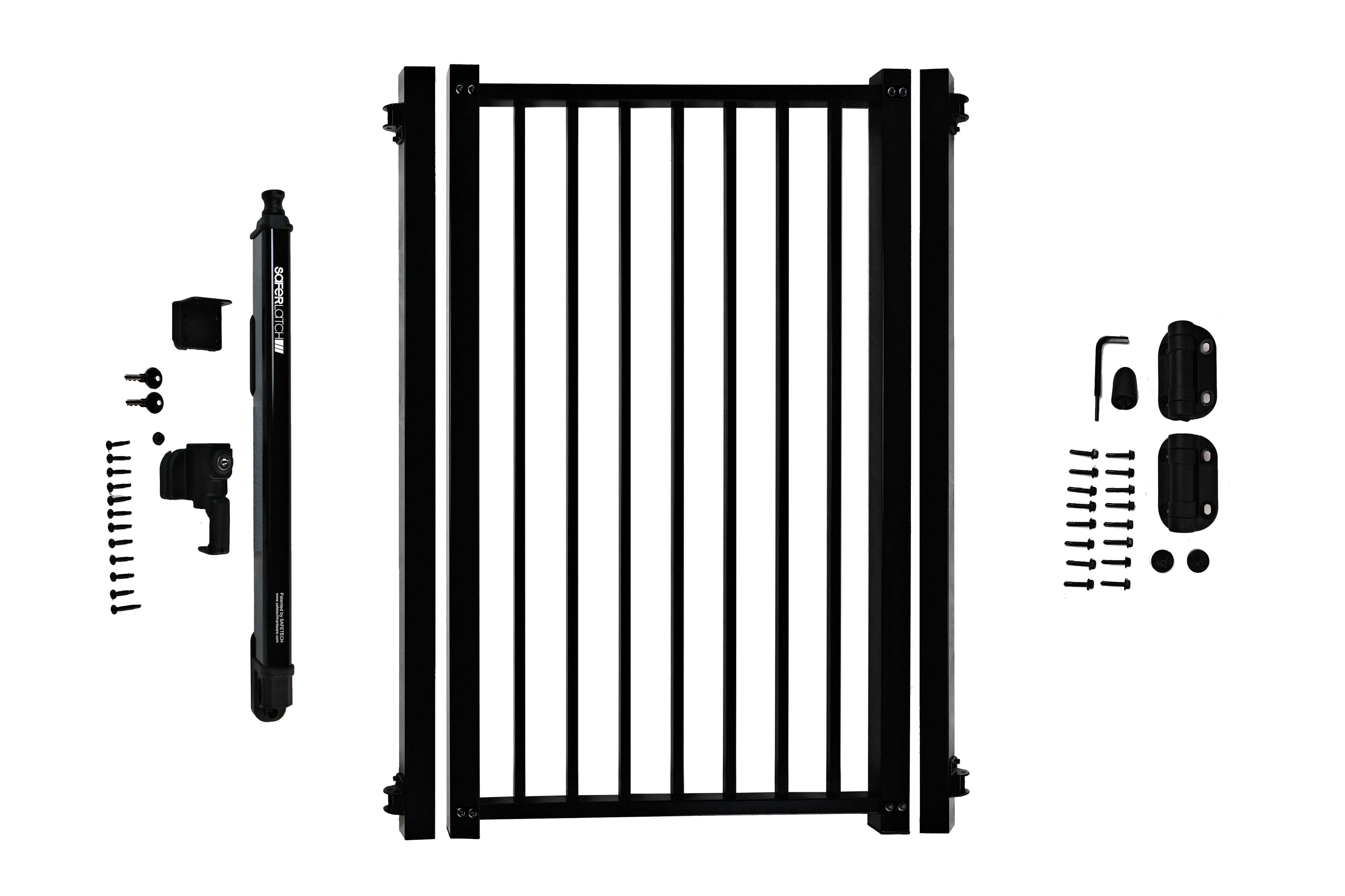 UVITA® Aluminum Self-Locking Pool Fence Gate with Lock and Posts