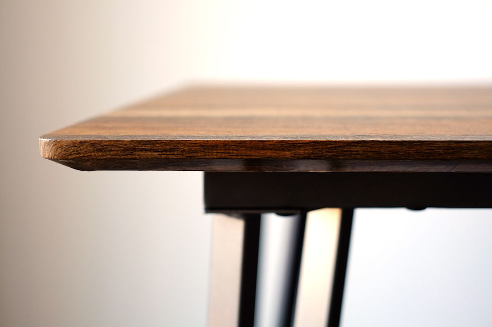 Thumbnail: Counter Height Dining Table Rustic Brown Rectangle