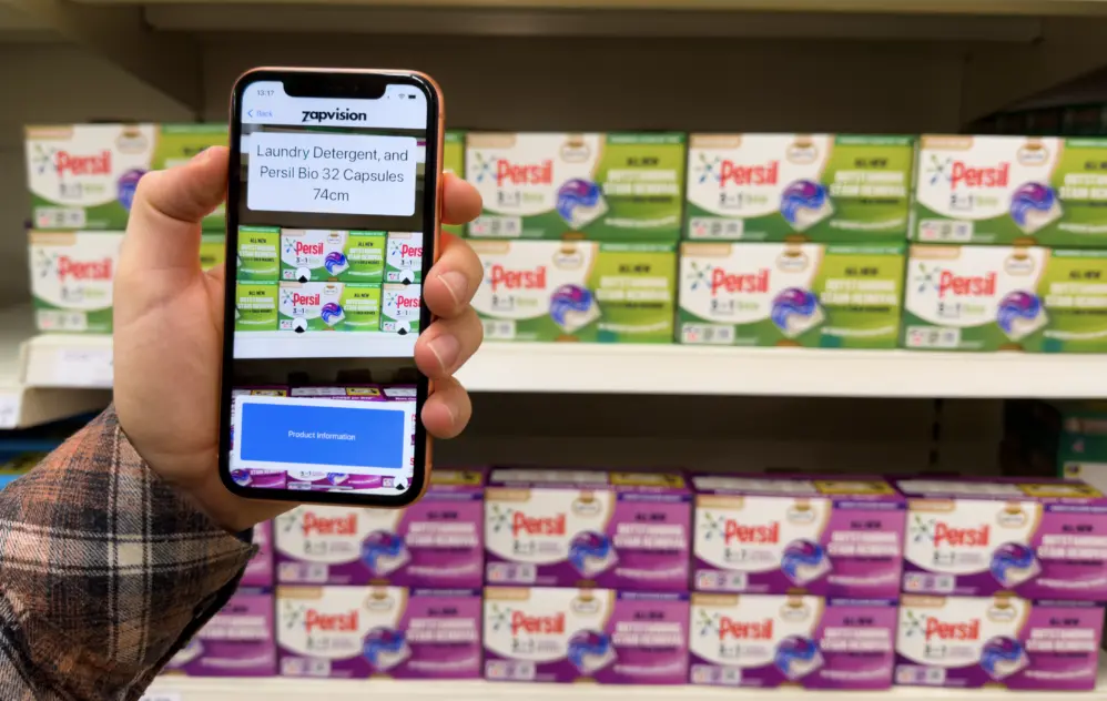 Zapvision App in supermarket