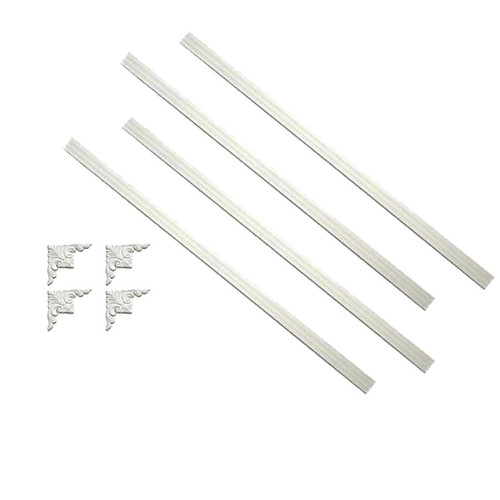 60 in. x 60 in. x 1.5 in. Dove White Decorative Framing Installation