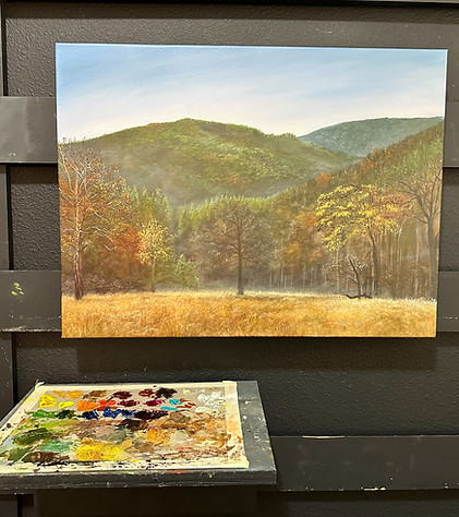Cataloochee Morning, Oil Paint