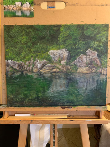 Acrylic Paint, River, Water, Buffalo River