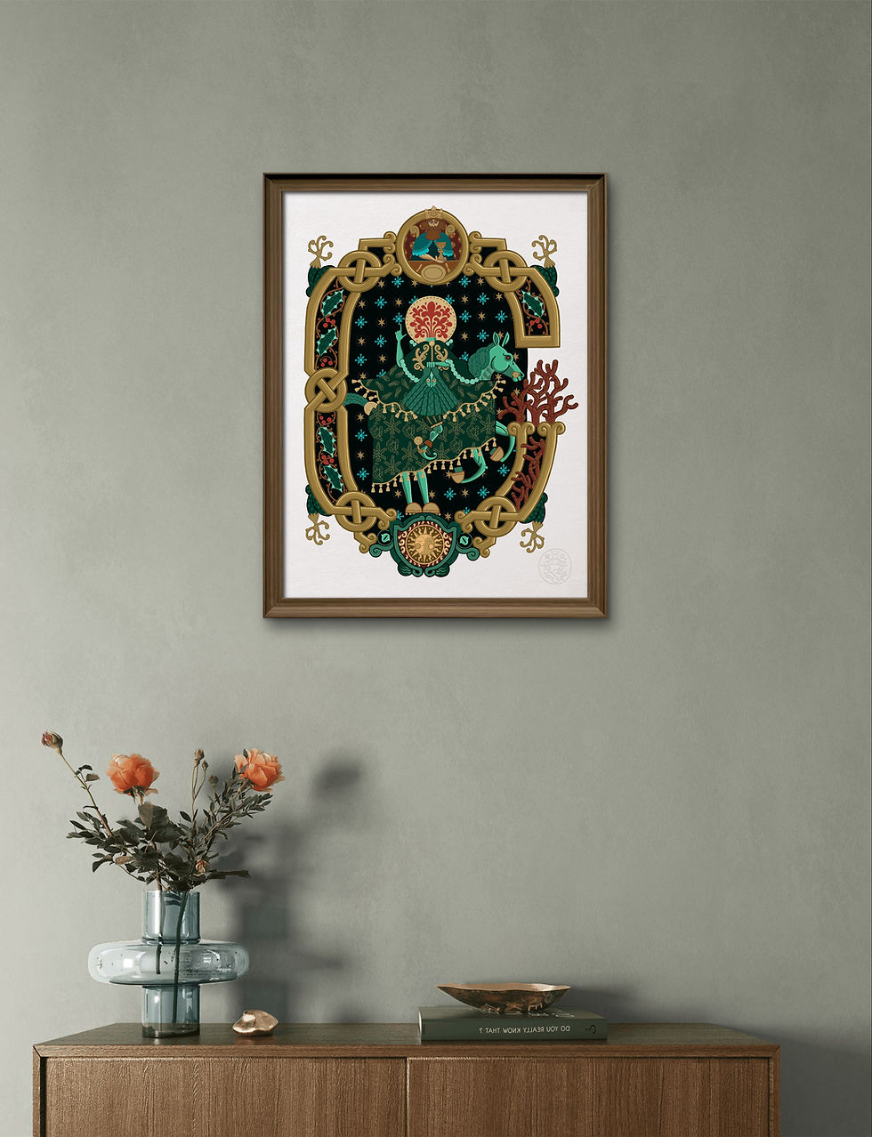 Thumbnail: The Green Knight's Challenge Print (8 inch x 12 inch)