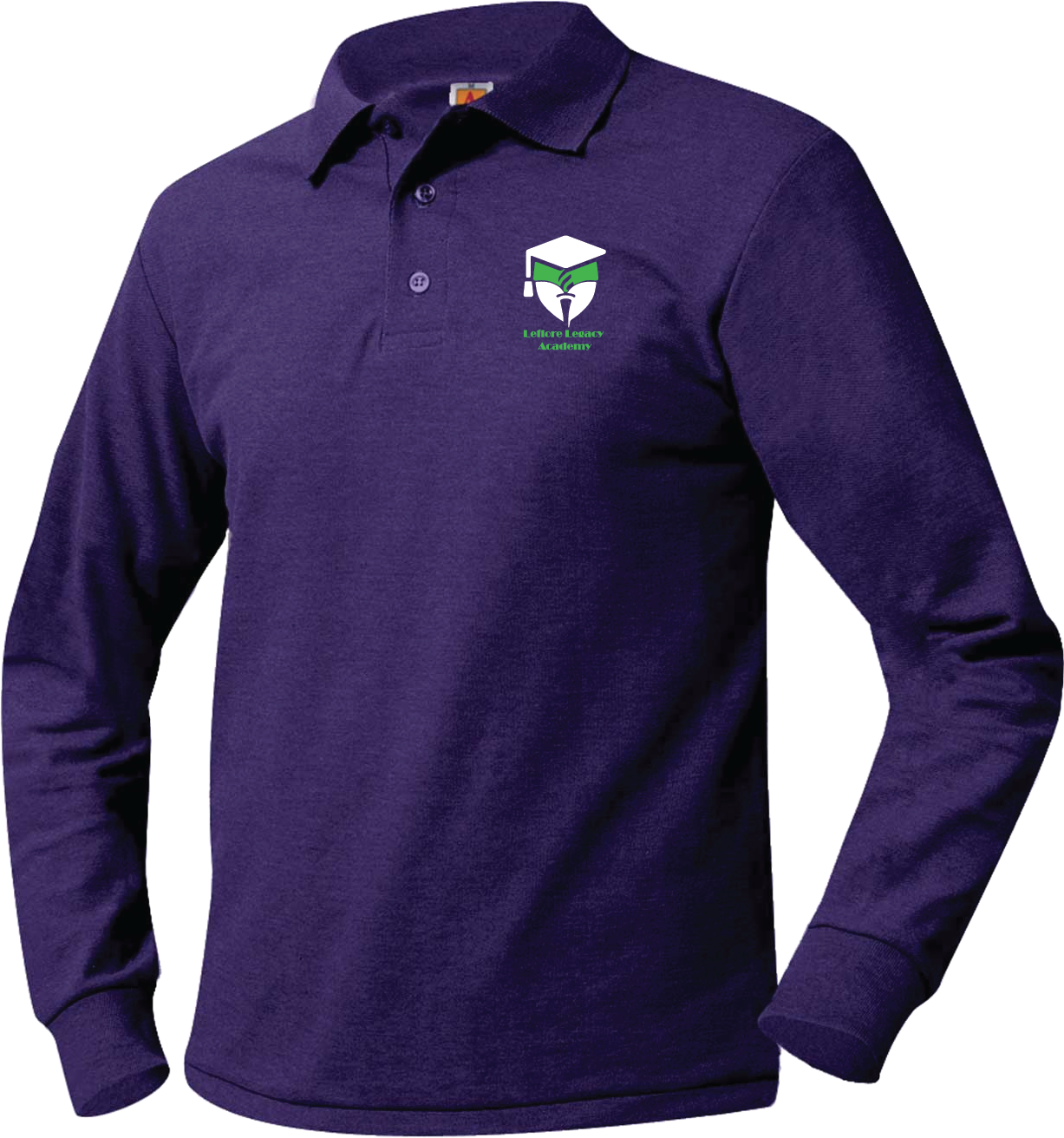 Unisex Purple Polo Long Sleeve - (7th Grade)