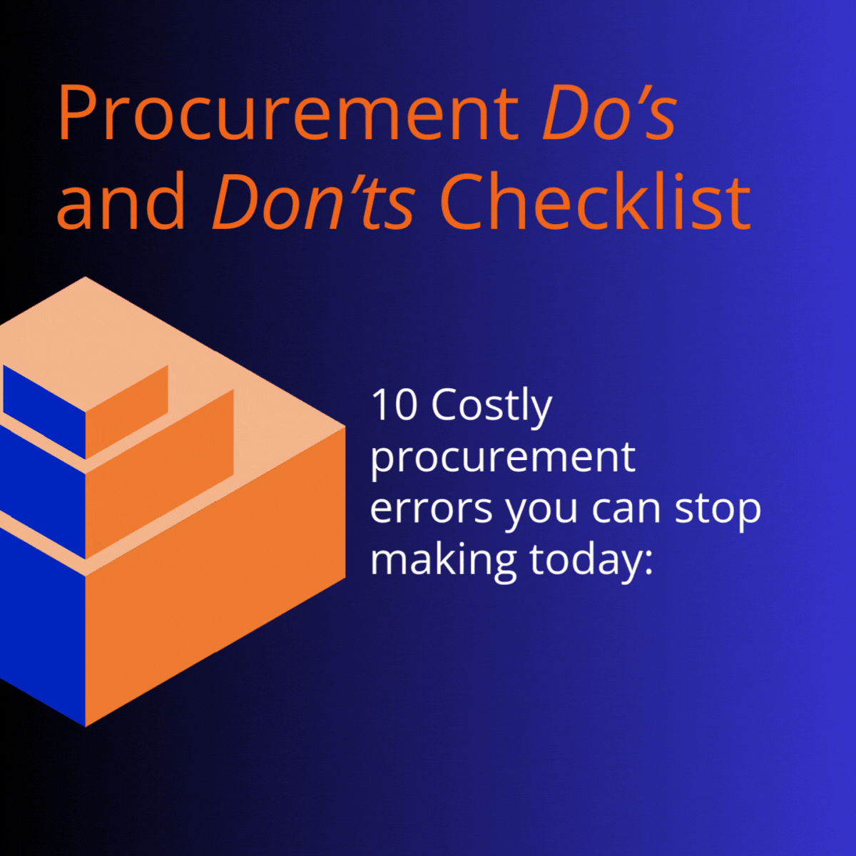 Procurement Do’s and Don’ts Checklist