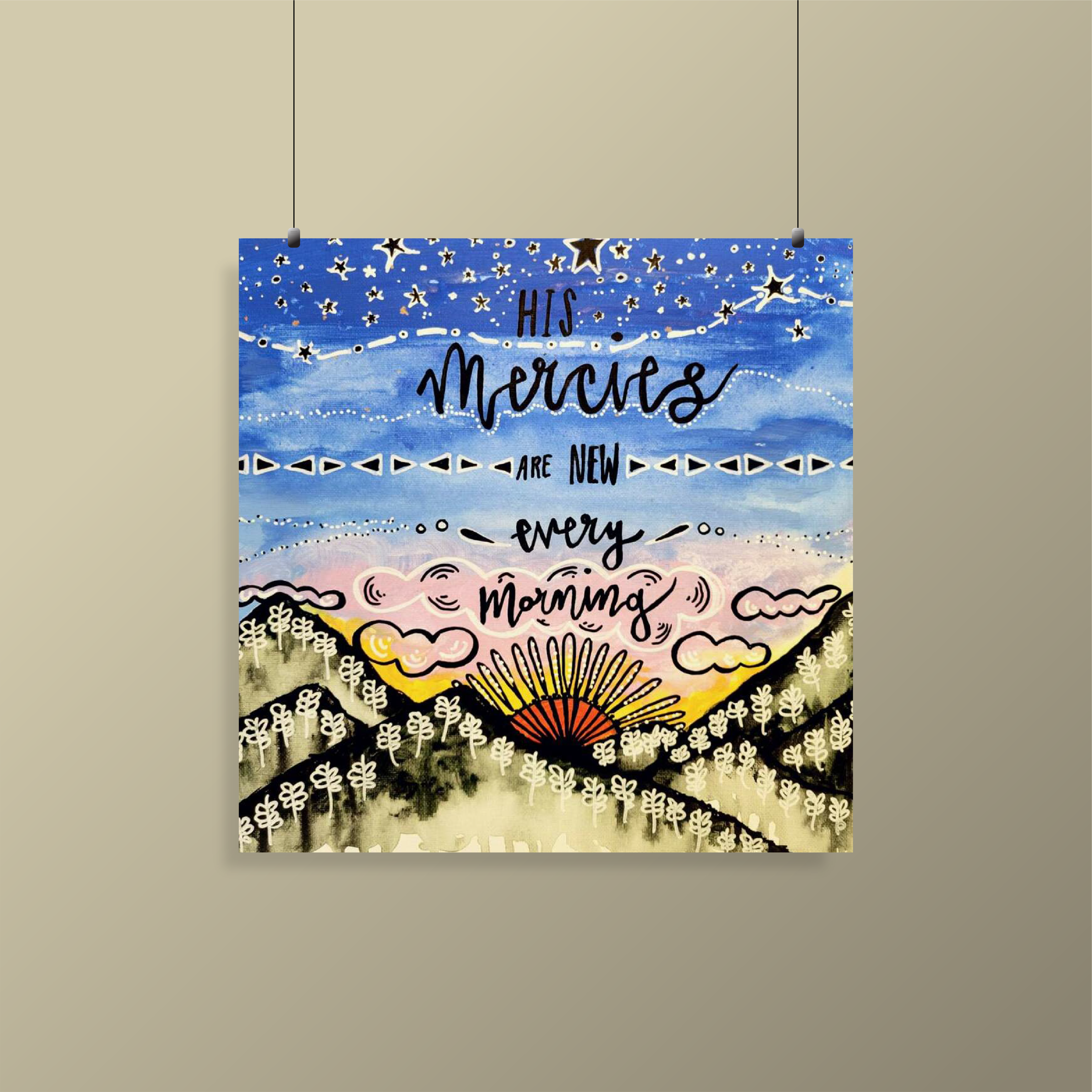 His mercies 8x8 Print