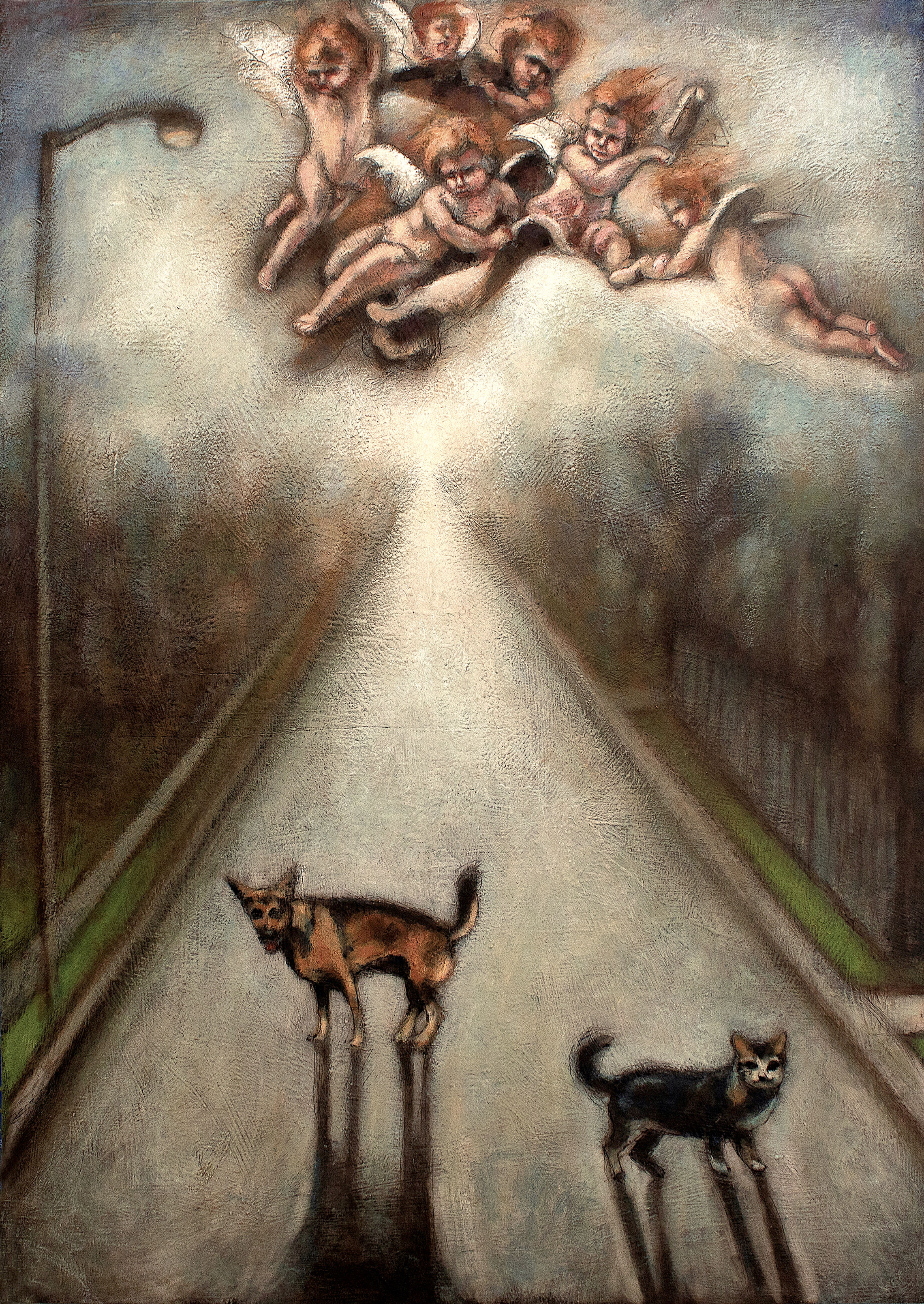 Painting dogs and angels to protect you