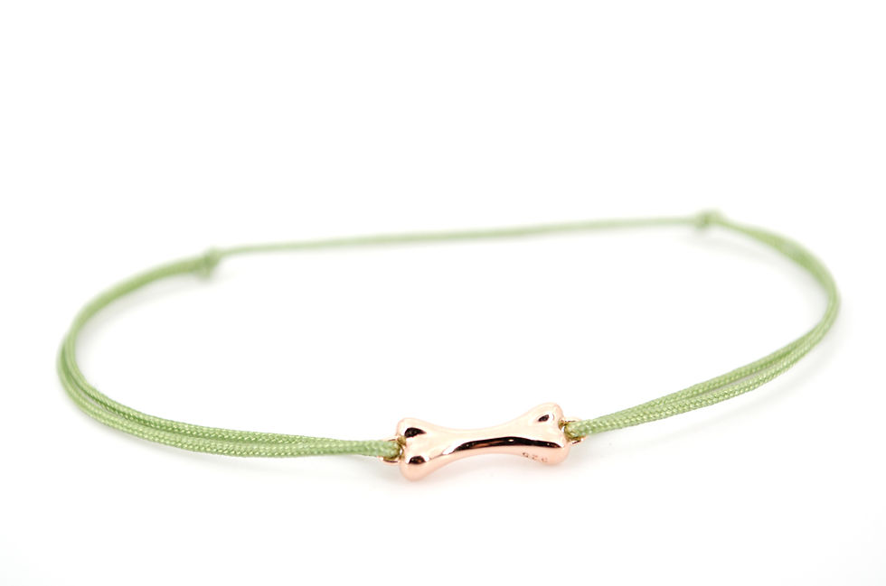 Miniaturbild: Armband Schmuck online kaufen Hund Knochen Hundeknochen Pfote Tierfreund Rosegold Sterling Silber Geschenk