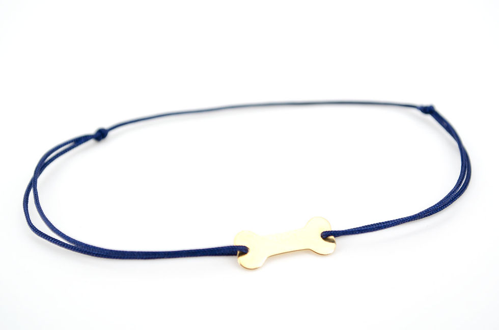 Miniaturbild: Armband Schmuck kaufen online Shop Knochen Hundeknochen Gold Hunde Tiere Liebe