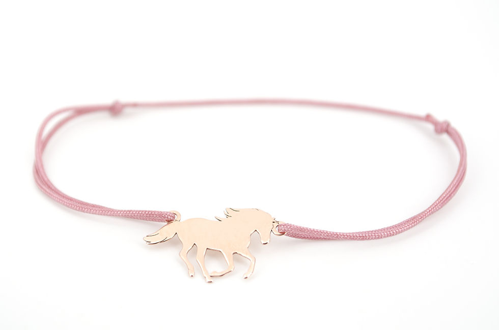 Miniaturbild: Armband Pferd Rosegold Reiter Schmuck