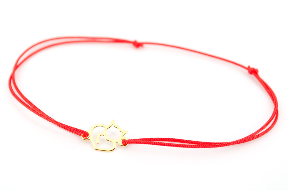 Miniaturbild: Armband Katze XS klein Gold Schmuck online kaufen Damen Katzen Tiere Geschenk Tierliebhaber