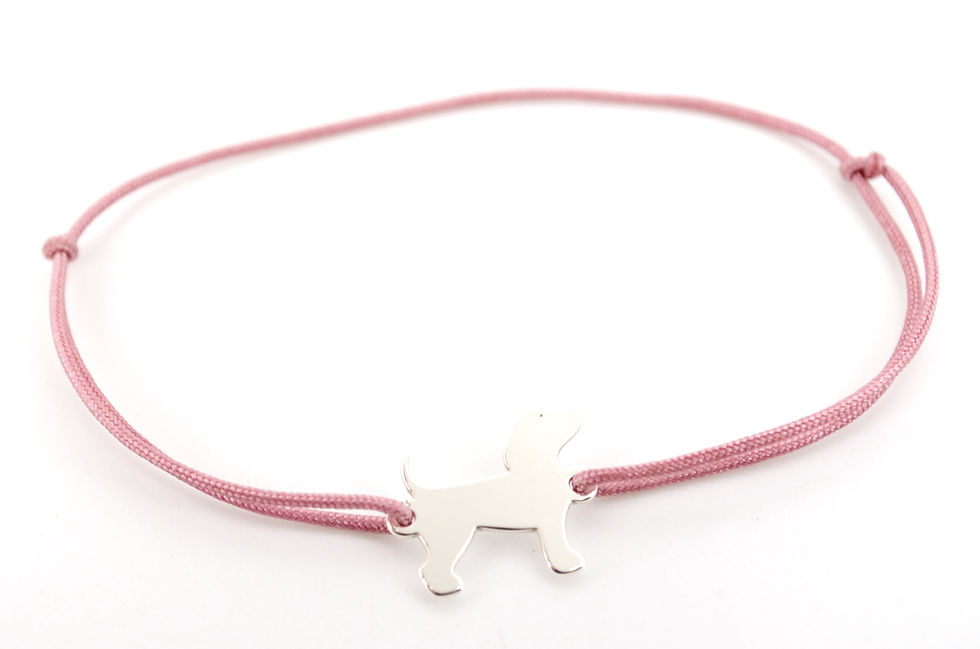 Miniaturbild: Armband Hund Schmuck kaufen online Shop silber Sterling 925 blau schwarz rot Damen Geschenk Hund Hunde Tiere Pfote Pfoten