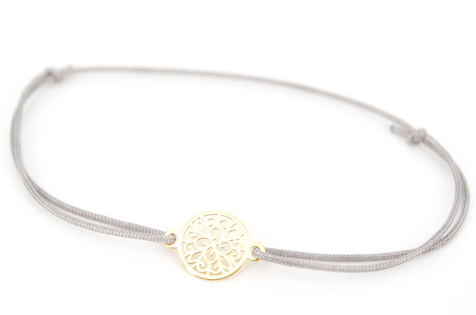 Miniaturbild: Armband Ornament Gold Blume Kreis Schmuck für Damen Sterling Silber kaufen online