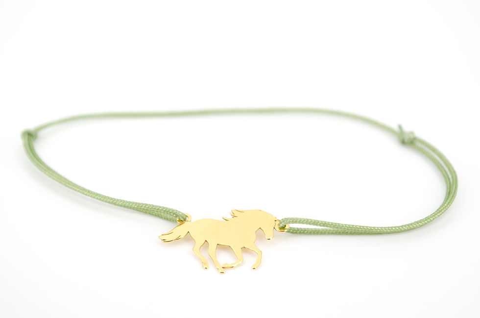 Miniaturbild: Armband Pferd Gold Reiter Shop online Schmuck kaufen