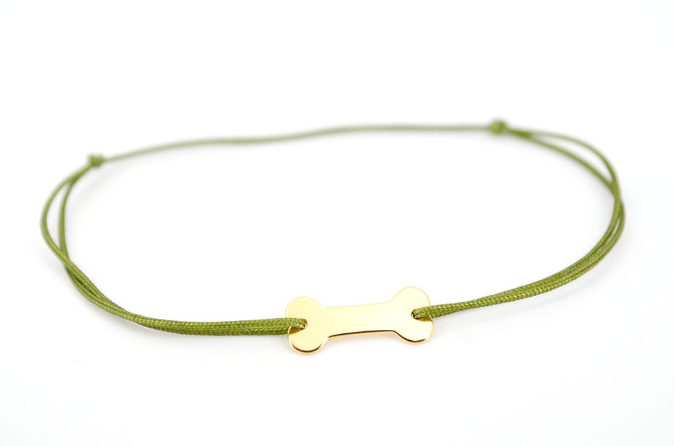 Miniaturbild: Armband Schmuck kaufen online Shop Knochen Hundeknochen Gold Hunde Tiere Liebe