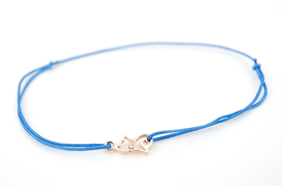Miniaturbild: Armband Katze Swarovski Rosegold Schmuck Handmade make a wish kaufen Damen Geschenk Tiere