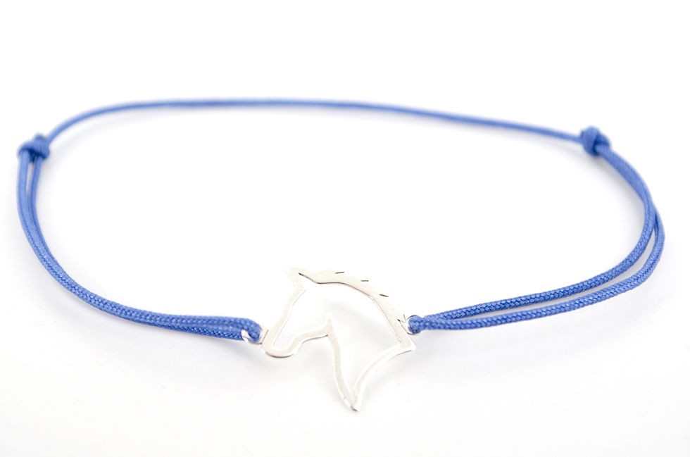Miniaturbild: Armband Silber Pferd Tiere Schmuck online kaufen grau schwarz blau rot gruen