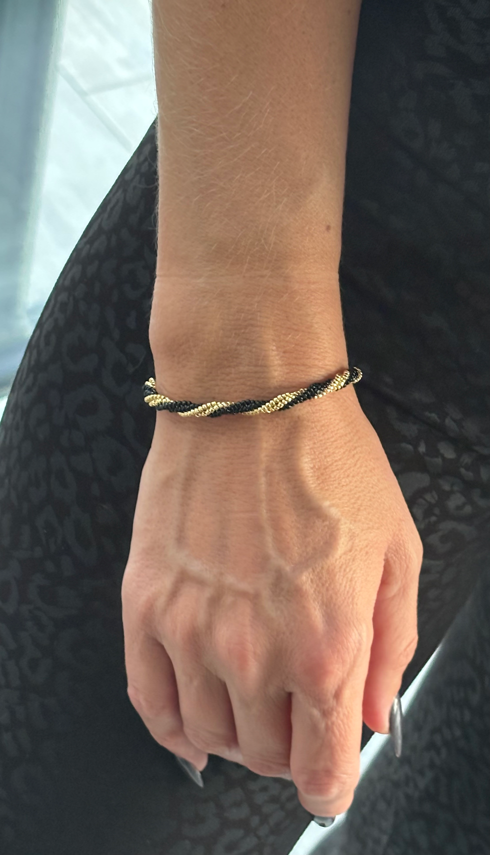 Miniaturbild: Armband Kette Liebe Mode Fashion Gold Schwarz Perlen Ruson Schmuck Shop online handgemacht
